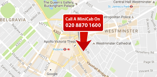 victoria map - london minicab